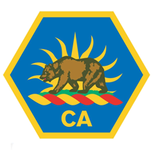 'California Military Department' logo