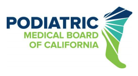 Podiatric Medical Board of California logo