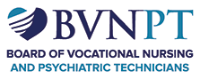 'Board of Vocational Nursing and Psychiatric Technicians' logo